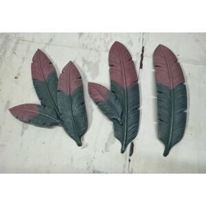 Vintage Home Interiors Gifts Feather Wall Plaques #17830